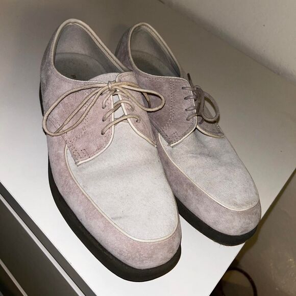 Hush-puppies Men's Pink and Cream Oxfords - Picture 7 of 8